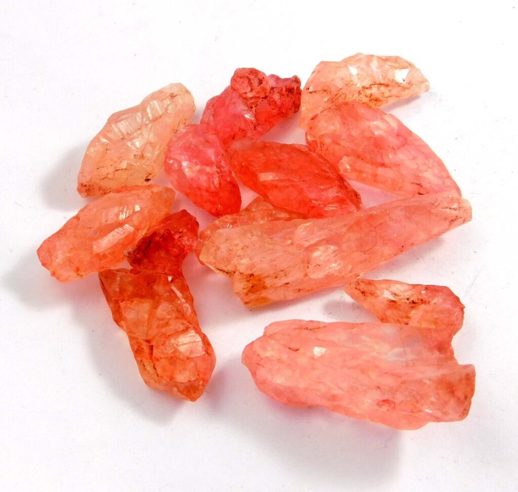 Natural Orange Dyed Crystal Druzy Gemstone 01