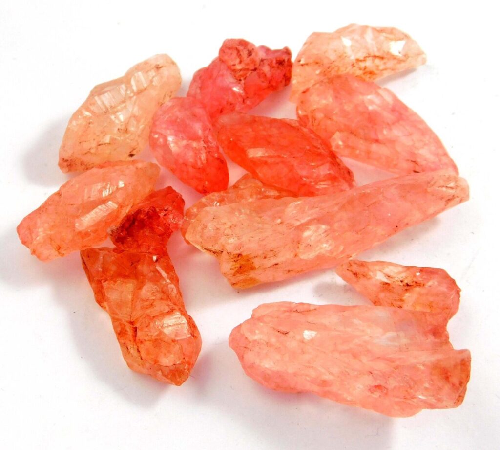 Natural Orange Dyed Crystal Druzy Gemstone 02